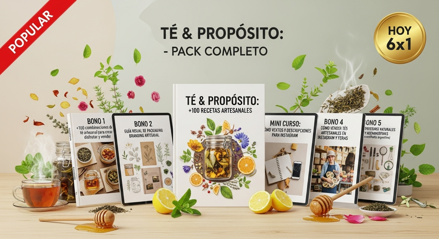 Té & Propósito – Aprendé a crear +100 tés artesanales y lanzá tu microemprendimiento en 21 días